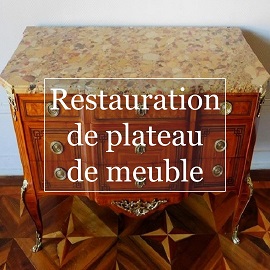 Restauration de plateau de meuble